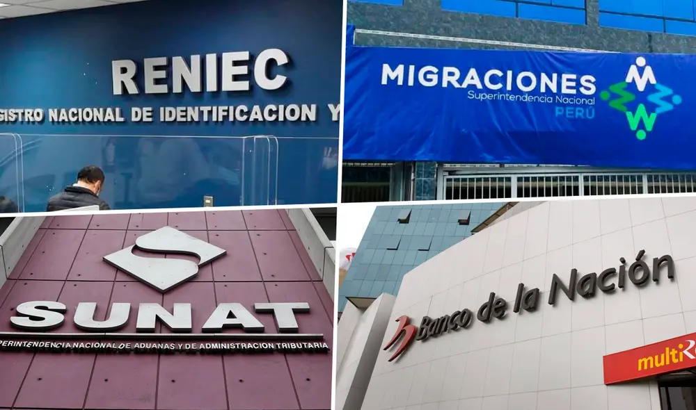 Fiestas Patrias 2022: ¿Reniec, Migraciones, Sunat y Banco de la Nación atenderán este 28 y 29 de julio?. Foto: composición Fabrizio Oviedo/La República