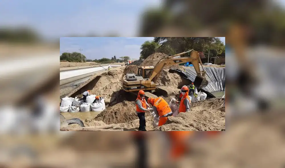 El PECHP manifestó que ya se están iniciando los trabajos de rehabilitación y reforzamiento de la salida de descarga. Foto: EPS Grau