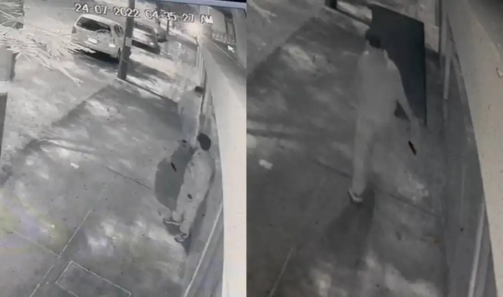 Cámara registró el momento preciso en que los ladrones trepan el muro de la casa y luego salen con los objetos de valor. Foto: composición LR/Mary Luz Aranda- URPI LR Cámara registró el momento preciso en que los ladrones trepan el muro de la casa y luego salen con los objetos de valor. Foto: composición LR/Mary Luz Aranda- URPI LR