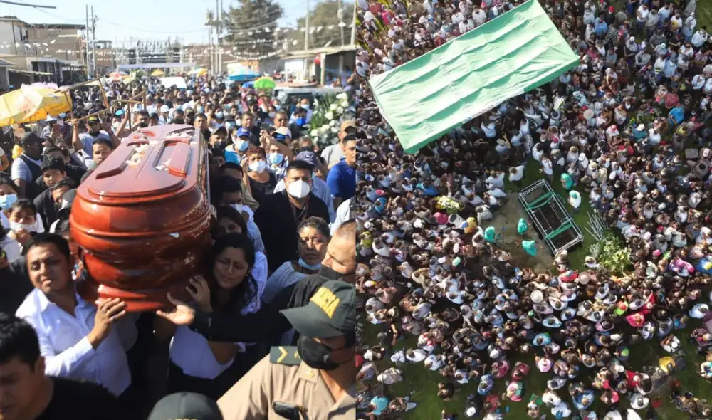 Así se vivió el último adiós a Walther Lozada en Piura. Foto: composición/ Clinton Medina - URPI LR
