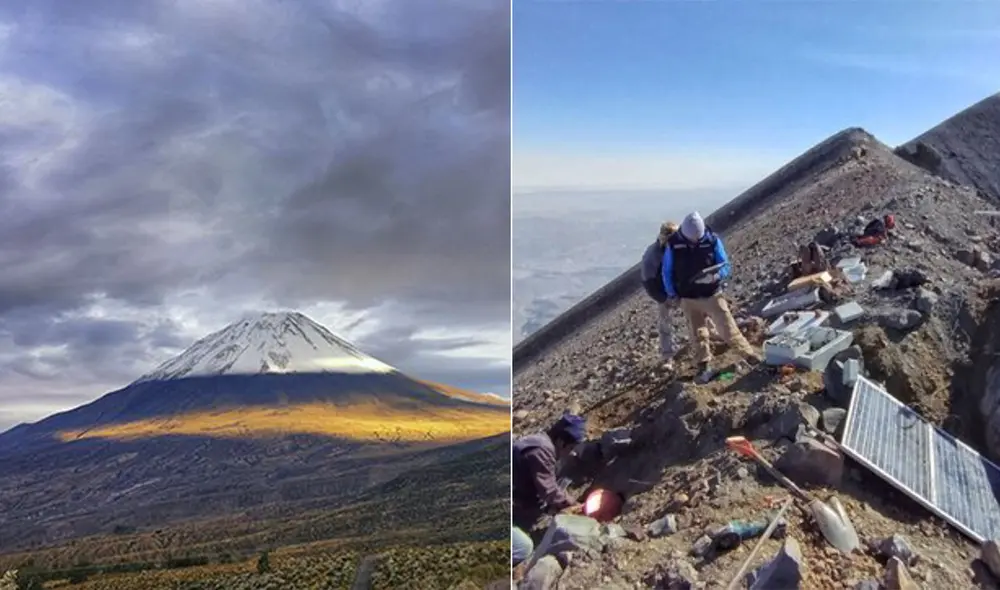 El volcán Misti es monitoreado por el Ingemmet con 15 estaciones. Foto: composición LR/IGP/Ingemmet