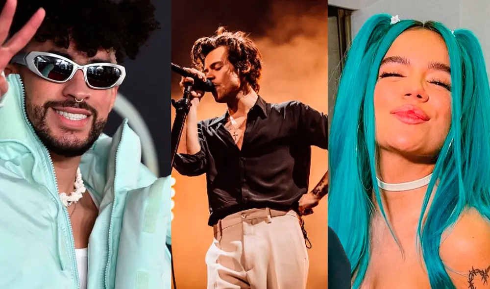 MTV Video Music Awards 2022: artistas nominados. Foto: composición LR/Instagram/Bad Bunny/Harry Styles/Karol G