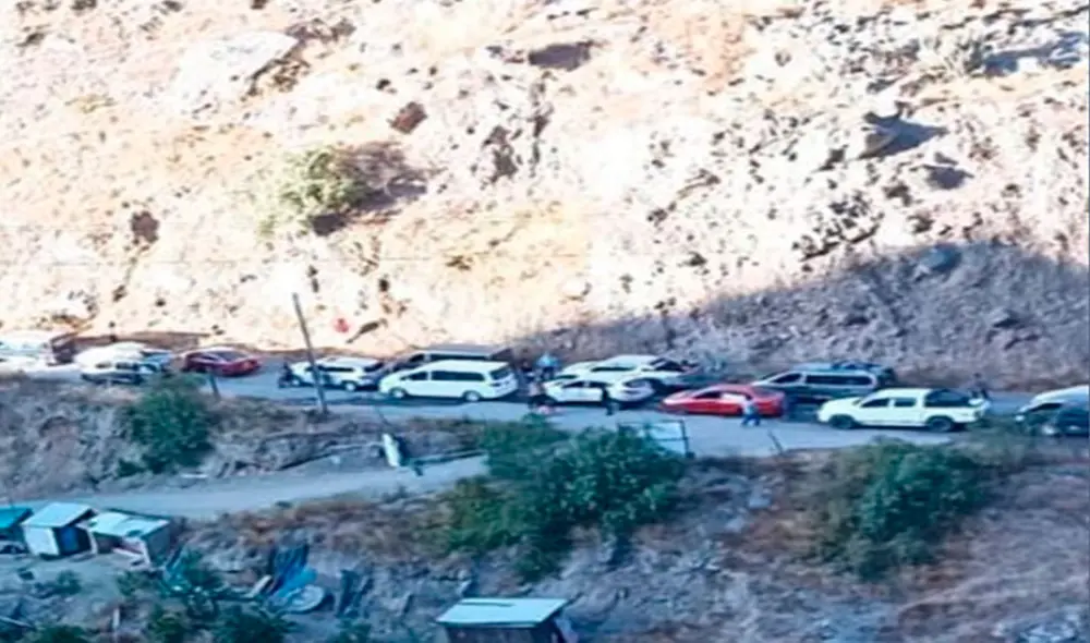 Situación de la Carretera Central este 28 de julio. Foto: Deviandes Situación de la Carretera Central este 28 de julio. Foto: Deviandes