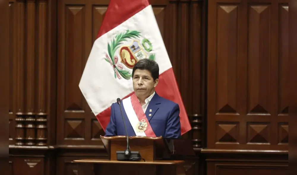 Presidente Pedro Castillo brinda mensaje a la nación. Foto: difusión Presidente Pedro Castillo brinda mensaje a la nación. Foto: difusión