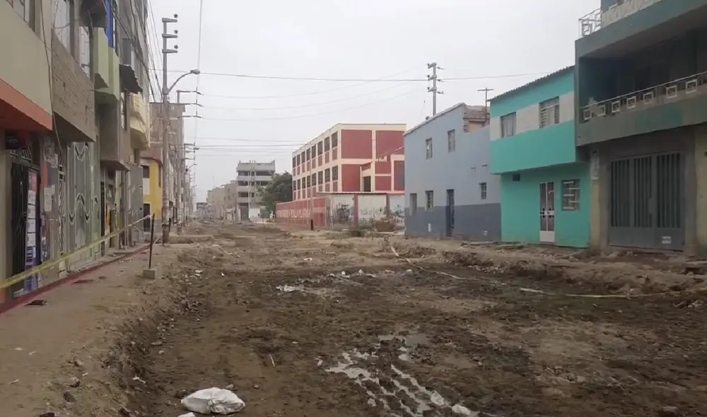 La reconstrucción de la avenida El Dorado, inaugurada a inicios de julio, no presenta ningún avance. Foto: URPI-LR Norte
