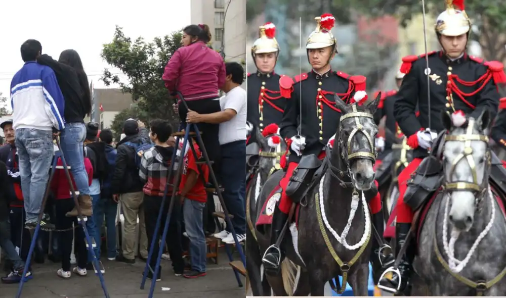 Los desfiles militares antes de la pandemia eran masivos y contaban con gran aceptación del público. Foto: Paolo Aguilar/La República Los desfiles militares antes de la pandemia eran masivos y contaban con gran aceptación del público. Foto: Paolo Aguilar/La República