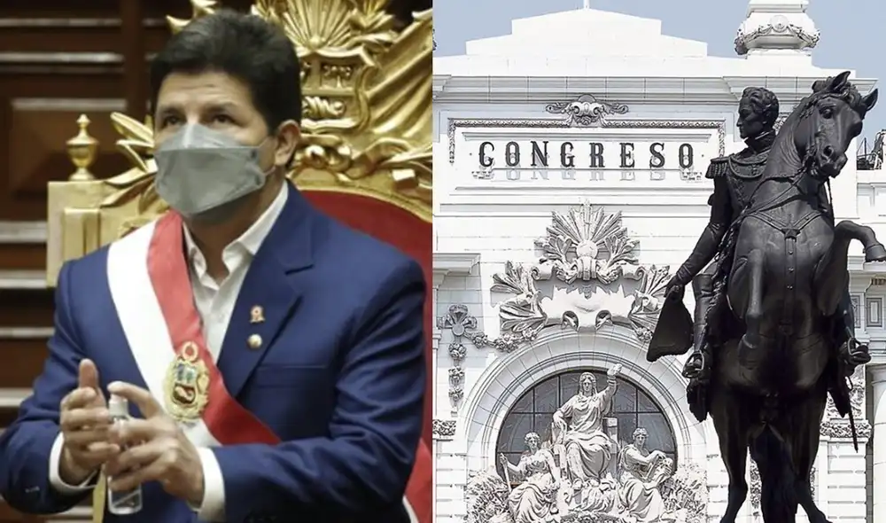 Pedro Castillo estuvo en el hemiciclo del Congreso dando su mensaje a la nación, correspondiente al 28 de julio. Foto: composición LR/Antonio Melgarejo/La República/Congreso