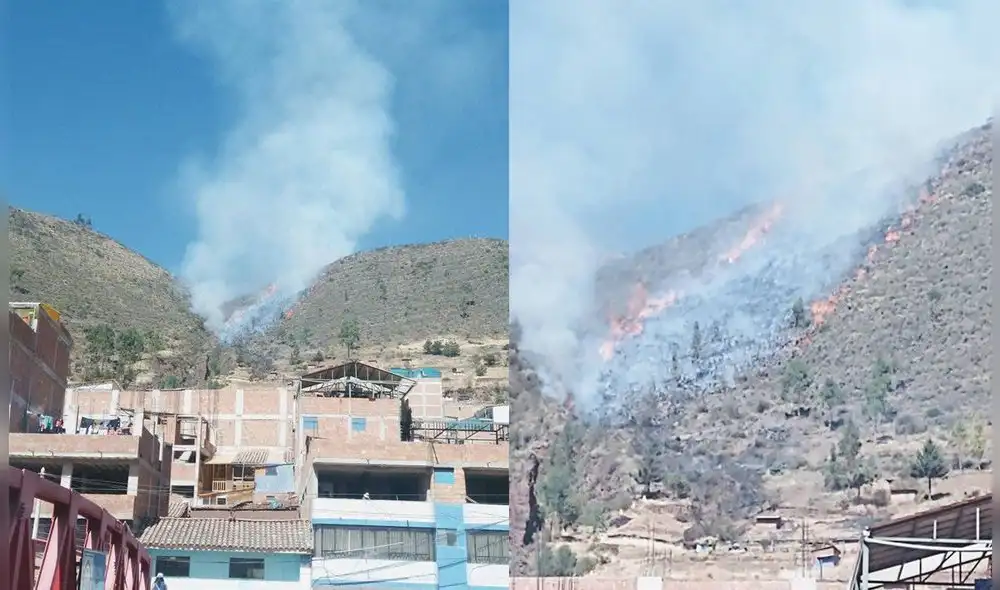 Los hombres siguen en la ardua lucha por detener el avance de las llamas, pero las condiciones climáticas de calor extremo no son aliadas. Foto: Facebook/Justo Mantilla Holguín Los hombres siguen en la ardua lucha por detener el avance de las llamas, pero las condiciones climáticas de calor extremo no son aliadas. Foto: Facebook/Justo Mantilla Holguín