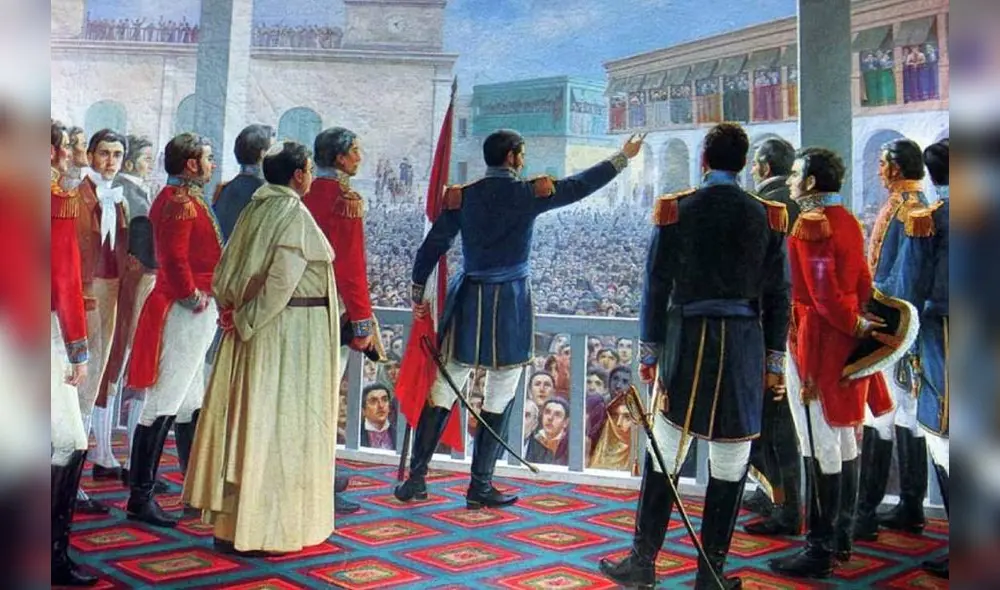 Proclamación de la Independencia del Perú. Foto: Juan Lepiani