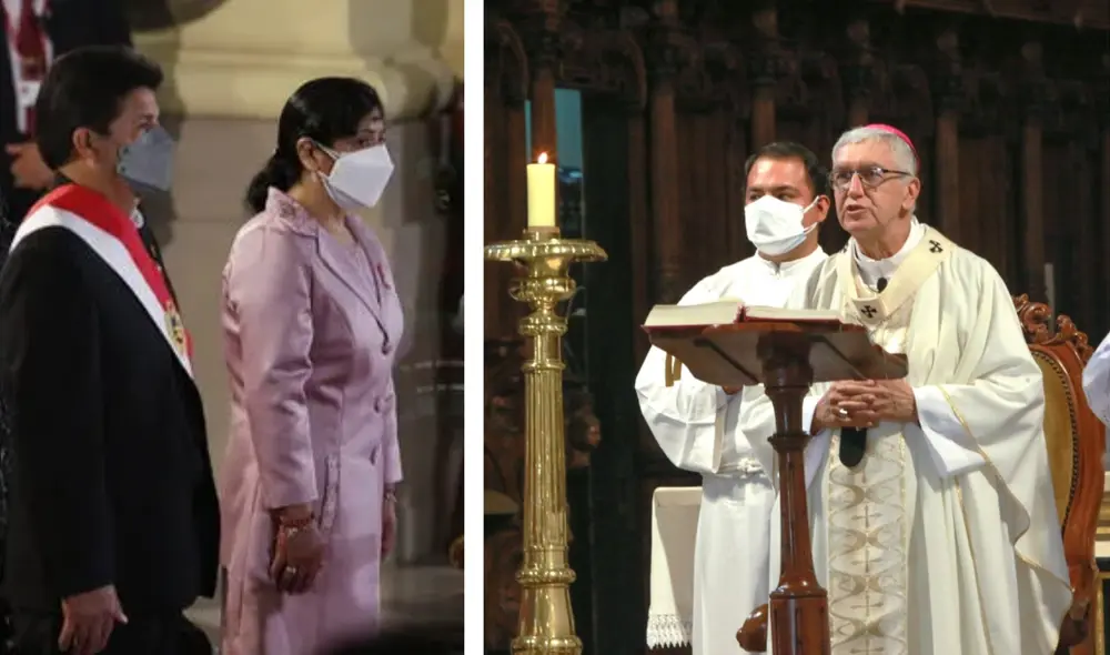 Monseñor Carlos Castillo Mattasoglio fue muy crítico con la gestión de Pedro Castillo al frente del Perú. Foto: composición LR/Carlos Felix/La República/Andina Monseñor Carlos Castillo Mattasoglio fue muy crítico con la gestión de Pedro Castillo al frente del Perú. Foto: composición LR/Carlos Felix/La República/Andina