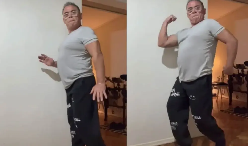 El hombre sorprendió a miles con sus curiosas poses para modelar con el pantalón. Foto: composición LR/captura de TikTok/@mica.bolanio1 El hombre sorprendió a miles con sus curiosas poses para modelar con el pantalón. Foto: composición LR/captura de TikTok/@mica.bolanio1