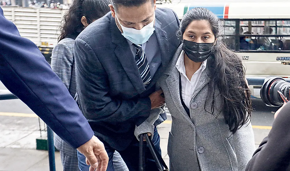 Investigada. Yenifer Paredes declaró a la fiscalía que trabajó como encuestadora de la empresa de Hugo Espino con un sueldo de 1.500 soles. Foto: Marco Cotrina/La República