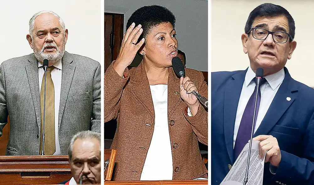 Sin estrategia inmediata. Jorge Montoya (Renovación Popular), Martha Moyano (FP) y José Williams Zapata (Avanza País) lanzan alertas, pero no acciones. Foto: composición LR Sin estrategia inmediata. Jorge Montoya (Renovación Popular), Martha Moyano (FP) y José Williams Zapata (Avanza País) lanzan alertas, pero no acciones. Foto: composición LR