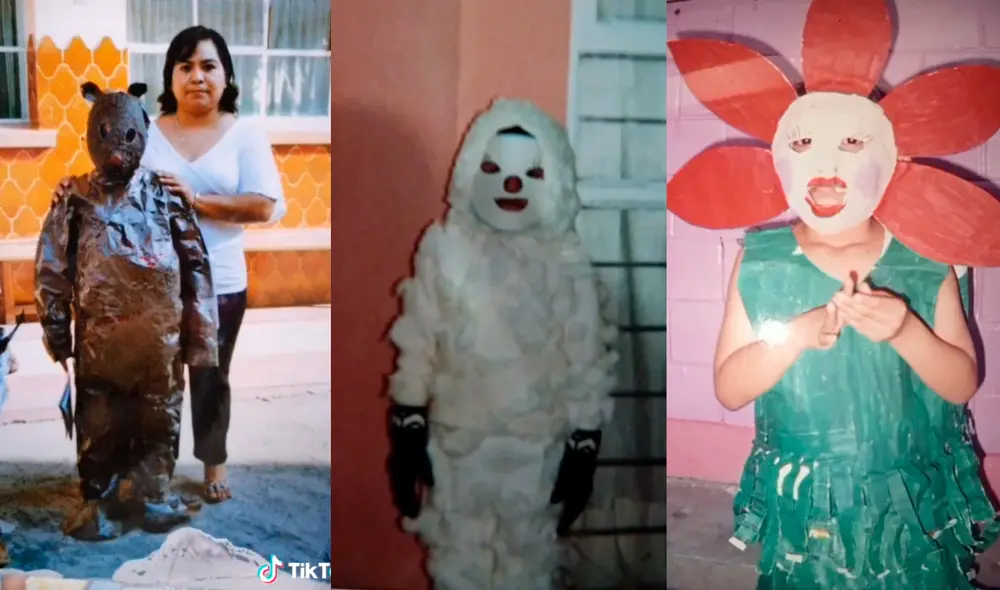 Los disfraces que tuvieron las niñas han dejado asombrados a cientos de usuarios. Foto: composición LR/ captura de TikTok/ @annsservin/ @liz__nessa/ @marielguzmaan