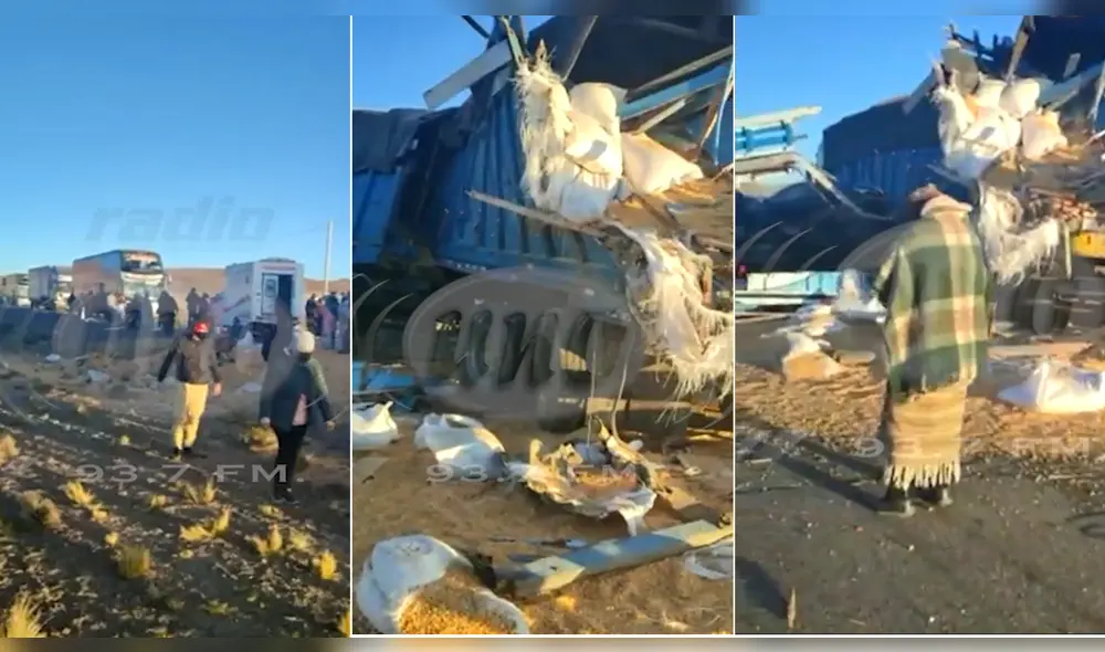 Accidente de tránsito en el tramo del sector Suches de la localidad del distrito de Desaguadero. Foto: Cortesía de Radio Uno Accidente de tránsito en el tramo del sector Suches de la localidad del distrito de Desaguadero. Foto: Cortesía de Radio Uno