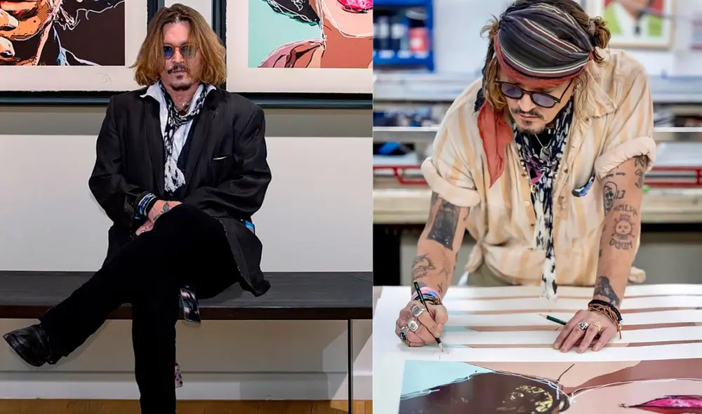 Johnny Depp exhibe y vende sus obras de arte. Foto: composición LR/Castle Fine Art Johnny Depp exhibe y vende sus obras de arte. Foto: composición LR/Castle Fine Art