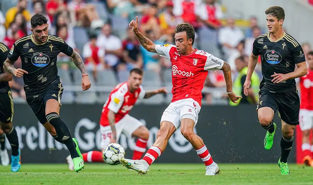 Sporting Braga jugó como local frente al club de Renato Tapia. Foto: RC Celta Sporting Braga jugó como local frente al club de Renato Tapia. Foto: RC Celta