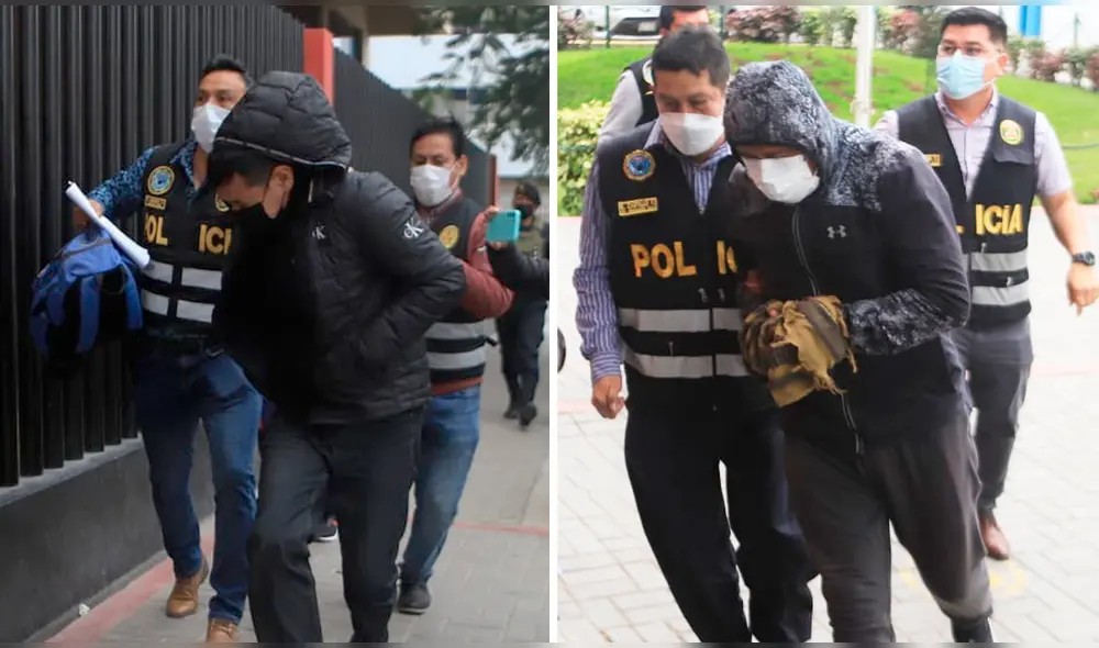 García Esquivel y Velásquez Calsín llegaron este viernes 29 de julio a la ciudad de Chiclayo tras orden de detención. Foto: composición LR/La República/Clinton Medina