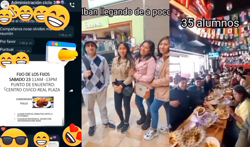 Los alumnos hicieron de todo para reunirse en un restaurante. Foto: composición LR/ captura de TikTok/ @shecid36 Los alumnos hicieron de todo para reunirse en un restaurante. Foto: composición LR/ captura de TikTok/ @shecid36