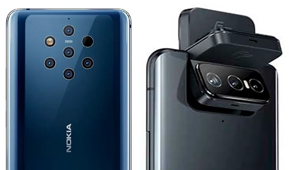 El Nokia 9 Pureview y el Asus Zenfone 8 Flip forman parte de esta lista de smartphones. Foto: Noki/Asus