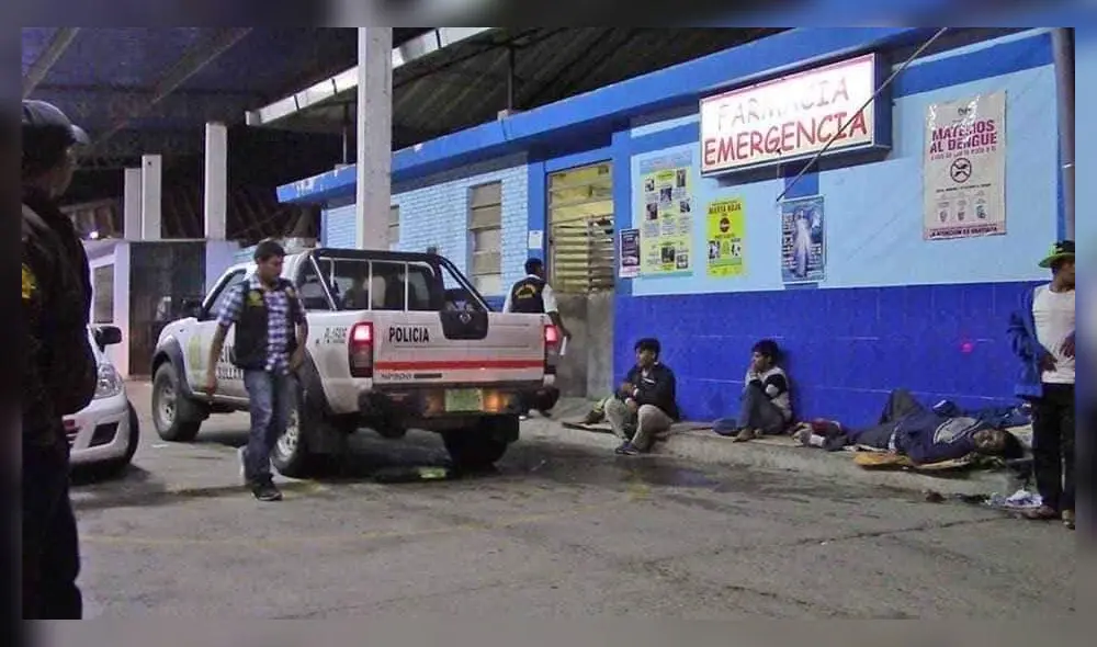 La víctima llegó tarde al hospital. Foto: PNP La víctima llegó tarde al hospital. Foto: PNP