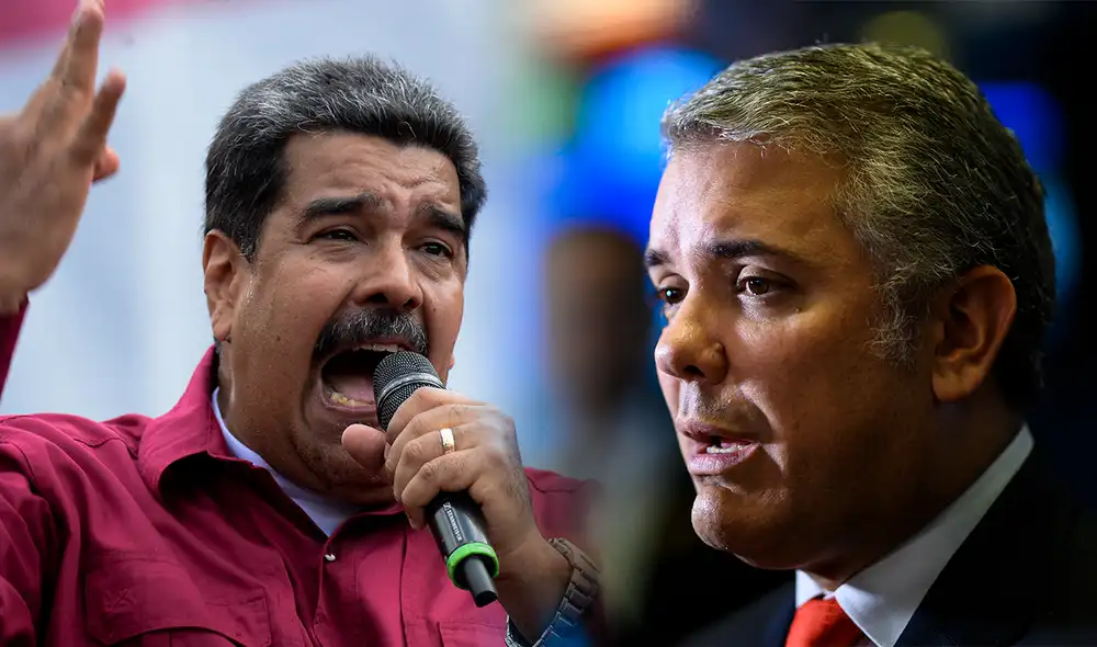 “Nicolás Maduro no entrará al espacio aéreo colombiano”, dijo Duque. Foto: composición LR / AFP “Nicolás Maduro no entrará al espacio aéreo colombiano”, dijo Duque. Foto: composición LR / AFP