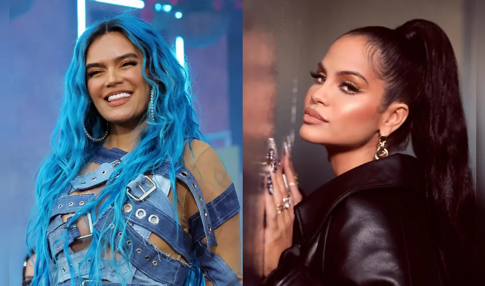 Karol G y Natti Natasha no serían cercanas. Foto: composición LR/Vogue/Spotify