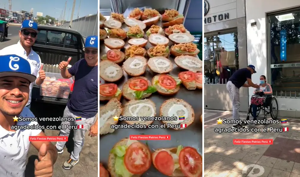 Tras ser sorprendidos en pleno horario de trabajo, los ambulantes dieron las gracias y se mostraron felices. Foto: composición de LR/TikTok/@manuelmolina1010 Tras ser sorprendidos en pleno horario de trabajo, los ambulantes dieron las gracias y se mostraron felices. Foto: composición de LR/TikTok/@manuelmolina1010