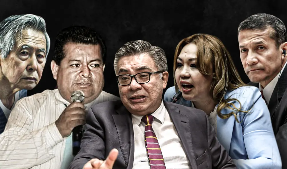 César Nakazaki asumió la defensa de Bruno Pacheco, Karelim López, Ollanta Humala, Alberto Fujimori, Nadine Heredia y Pedro Pablo Kuczynski. Foto: composición de Jazmín Ceras/La República