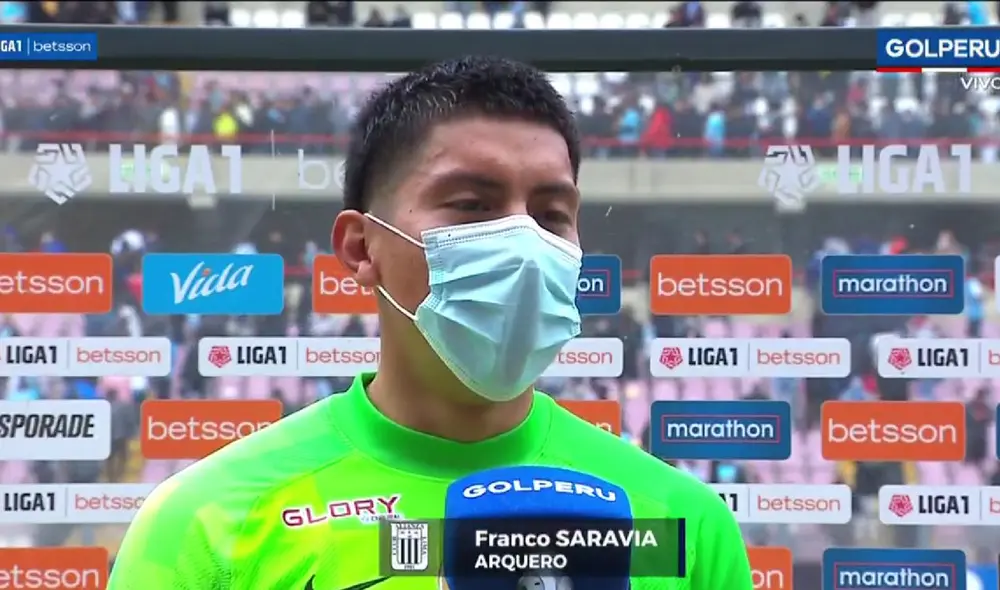 Saravia completó 7 atajadas en el encuentro ante Sporting Cristal. Foto: captura GolPerú