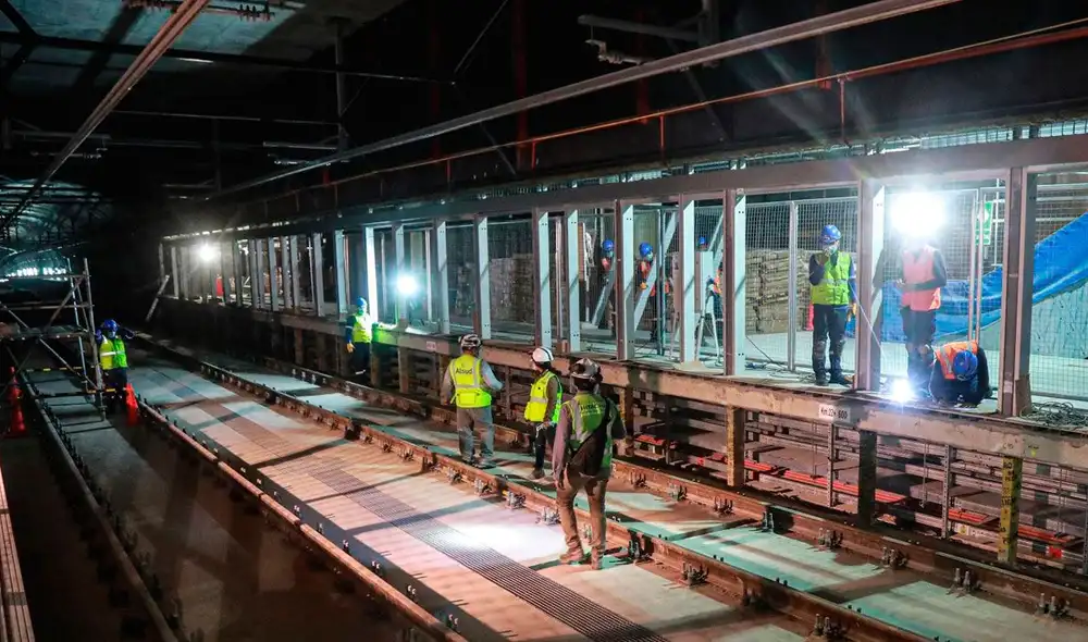 Trabajos subterráneos para el tramo de la Línea 2 del Metro de Lima. Foto: Andina