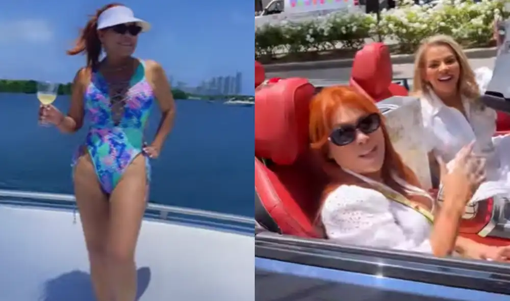 La 'Urraca' no dudó en mostrar los mejores momentos de su último viaje a Estados Unidos. Foto: composición LR/Magaly Medina/Instagram