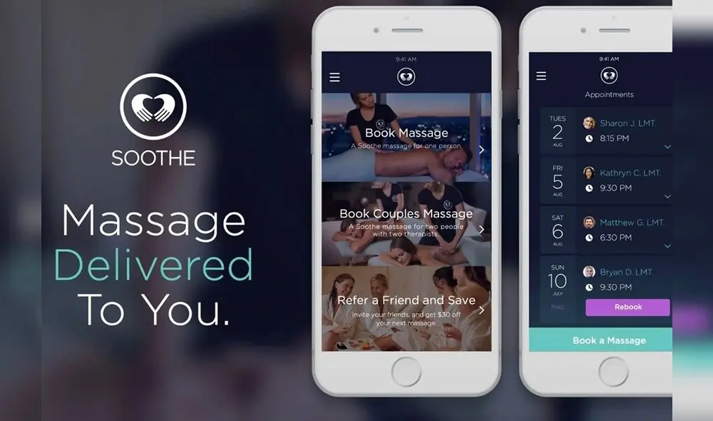 Soothe es una aplicación de bienestar que permite a los usuarios reservar diversos tratamientos. Foto: Soothe