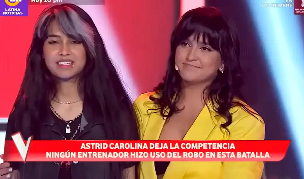 Daniela Darcourt eliminó a Astrid Carolina de "La voz Perú". Foto: YouTube /Latina