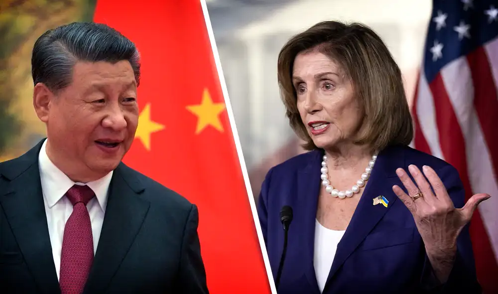 Nancy Pelosi llegó este martes a la isla en la primera visita de un presidente de la Cámara de Representante de EE. UU. a Taiwán desde 1997. Foto: composición LR/AFP