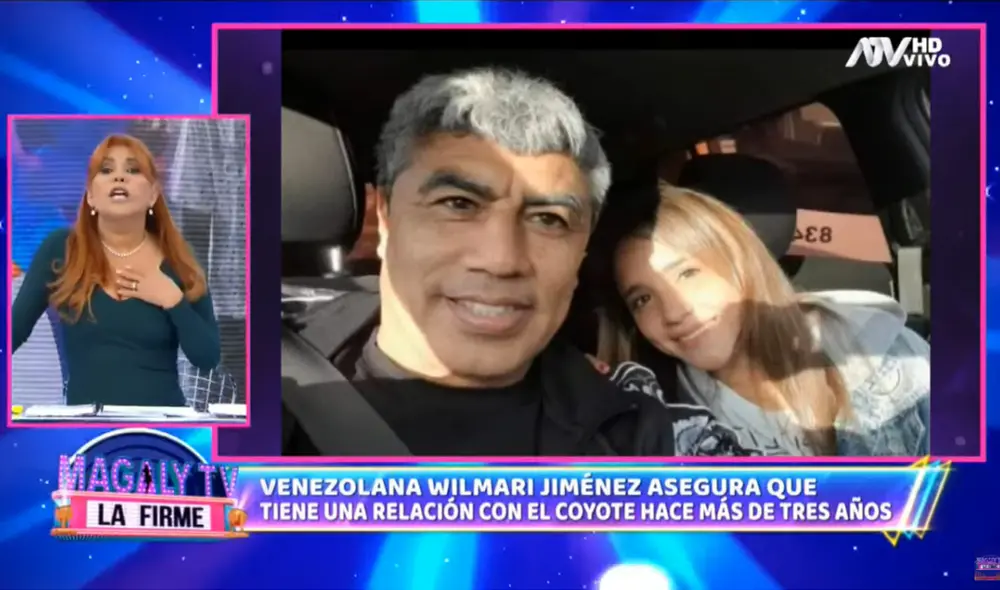 Joven extranjera se presentó como pareja de exfutbolista Julio "Coyote" Rivera. Foto: captura ATV