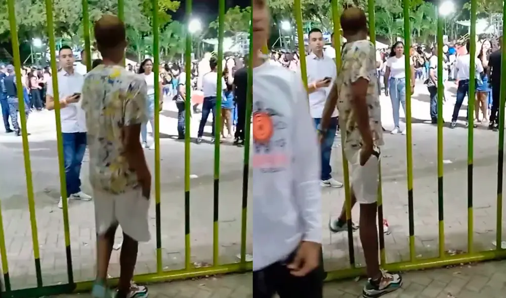 El joven sorprendió con su curiosa forma de evadir el ingreso general del establecimiento. Foto: composición LR/ captura de TikTok/ @edwimarg22