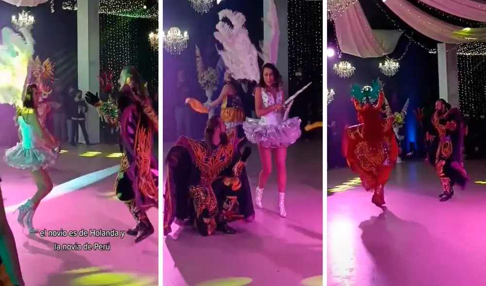 Con el apoyo de bailarines profesionales, los esposos tomaron la pista para hacer gala de sus pasos. Foto: composición LR/TikTok/@bengiprisma Con el apoyo de bailarines profesionales, los esposos tomaron la pista para hacer gala de sus pasos. Foto: composición LR/TikTok/@bengiprisma