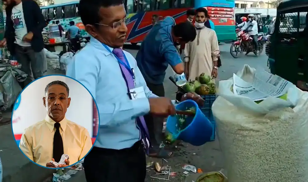 El hombre mostró ser un experto al preparar los bocadillos que le pedían sus clientes. Foto: composición LR/ captura de Facebook/ @Lyke Uwu
