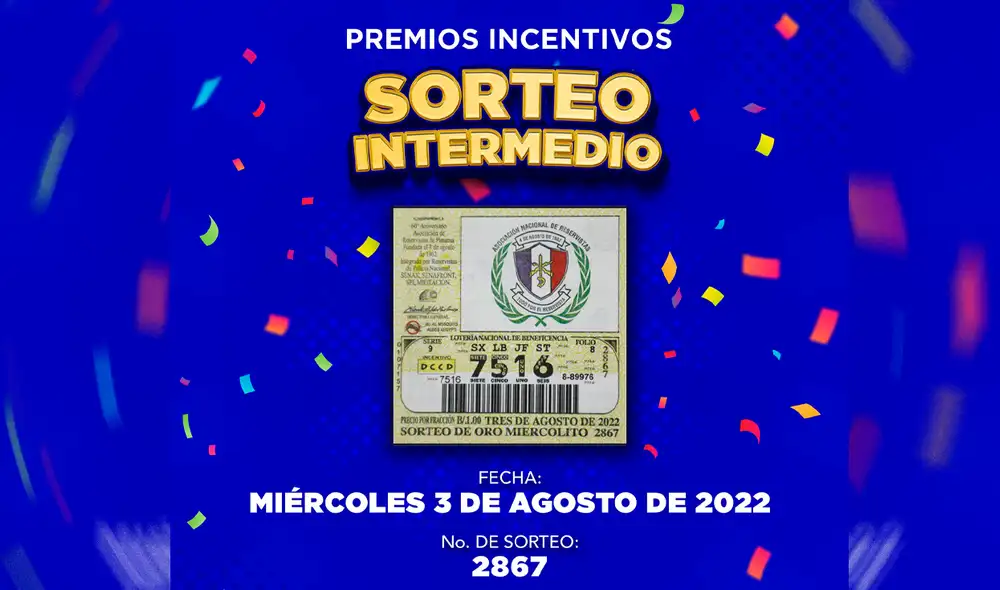 Lotería Nacional de Panamá: resultados de la lotería de hoy, 3 de agosto de 2022. Foto: Lotería de Panamá Lotería Nacional de Panamá: resultados de la lotería de hoy, 3 de agosto de 2022. Foto: Lotería de Panamá