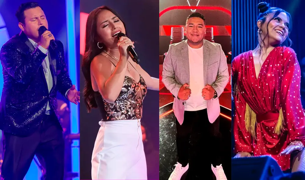 Edu Lecca, Lita Pezo, Lucho Guanilo y Briela continúan en "La voz Perú". Fotos: composición LR/Rayo en la botella/Instagram