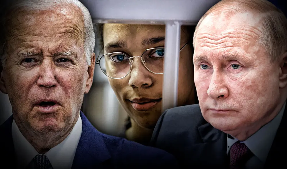 Brittney Griner fue detenida en febrero en Moscú, poco antes de la ofensiva rusa en Ucrania. Foto: composición Gerson Cardoso/LR/AFP