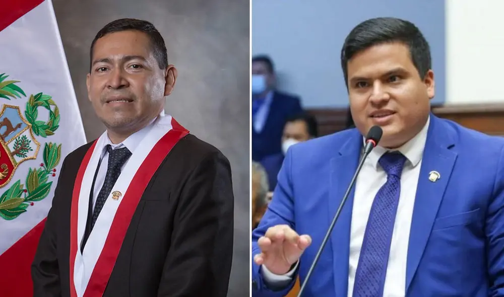 Somos Perú solicitará a las bancadas que apoyen a Hitler Saavedra por ser del mismo partido que Wilmar Elera. Avanza País apostará por Diego Bazán. Foto: composición LR/Congreso Somos Perú solicitará a las bancadas que apoyen a Hitler Saavedra por ser del mismo partido que Wilmar Elera. Avanza País apostará por Diego Bazán. Foto: composición LR/Congreso