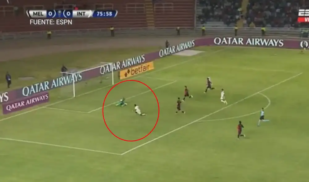 Melgar vs. Internacional están jugando en el estadio Monumental de la UNSA. Foto: captura ESPN