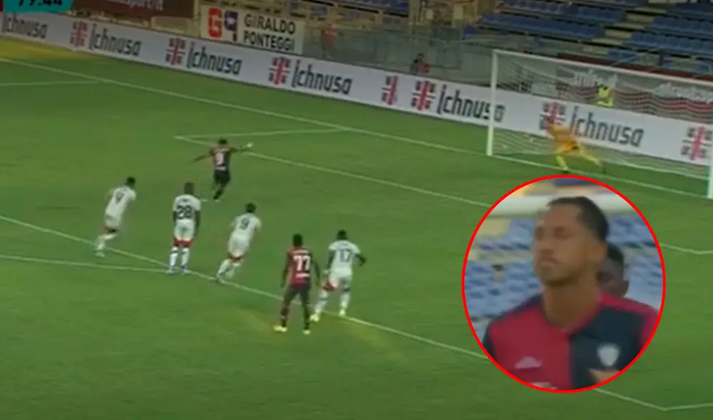 Gianluca Lapadula puso el empate a 10 minutos de terminar el encuentro. Foto: captura/Star Plus Gianluca Lapadula puso el empate a 10 minutos de terminar el encuentro. Foto: captura/Star Plus