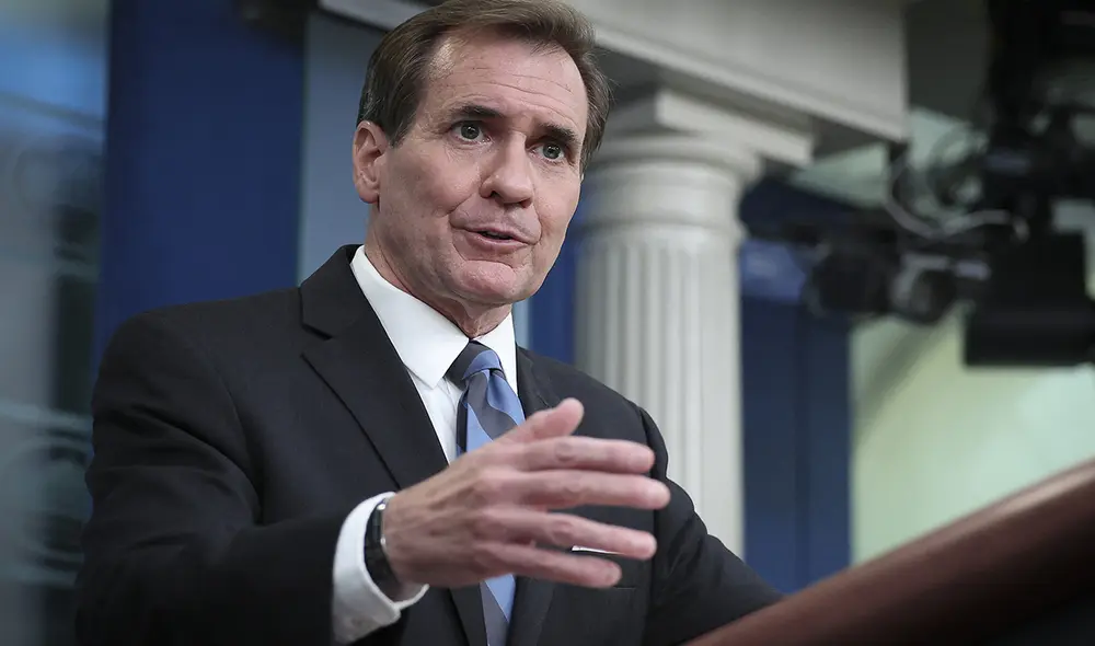 John Kirby, coordinador de Comunicaciones del Consejo de Seguridad Nacional de la Casa Blanca, condenó las sanciones impuestas por China contra Nancy Pelosi. Foto: AFP John Kirby, coordinador de Comunicaciones del Consejo de Seguridad Nacional de la Casa Blanca, condenó las sanciones impuestas por China contra Nancy Pelosi. Foto: AFP
