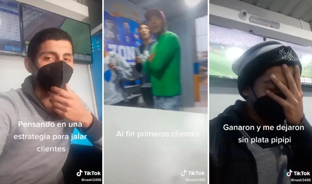 El empresario no podía creer que su ilusión se desvanecería a solo dos días de inaugurar su casa de apuestas. Foto: composición LR/captura de TikTok/@Nash3496
