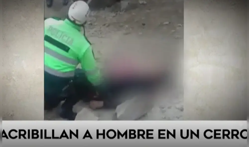El occiso sería de nacionalidad extranjera, según presume la Policía ya que no se encontró documentos ni portaba equipo móvil. Foto: captura de América Noticias