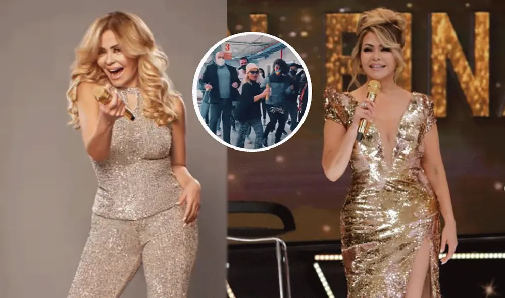 Gisela Valcárcel y su equipo de producción de "La gran estrella". Foto: composición LR/@GiselaValcárcel/Instagram