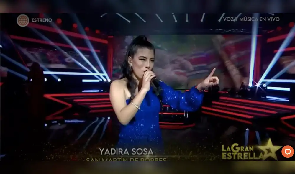 Yadira Sosa le pone el toque peruano a la noche. Foto: captura América TV